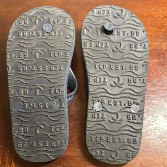 Gymboree Kids Football Flip Flops - Black and Blue - Picture 2 of 3